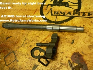 AR-180B Barrel Profiled and Ready for threads